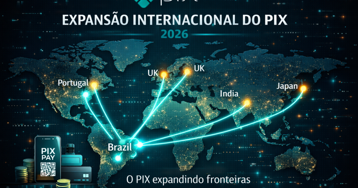 Saiba como funciona o Pix Internacional em 2026, quais países já aceitam, quanto custa comparado ao SWIFT e Wise, e quando chega para mais destinos.
