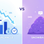 Comparativo avalanche vs bola de neve para pagamento de dívidas mostrando diferenças de juros e tempo